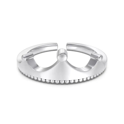 925 Silver Crown Bridal Wedding Ring DY121484 product image 8