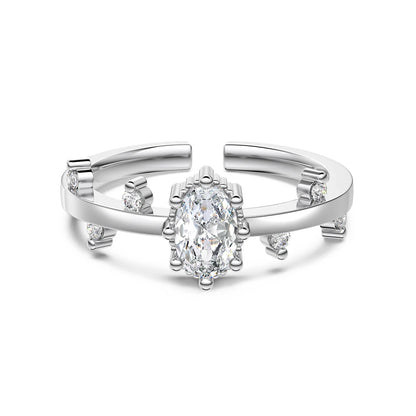 925 Silver 5A CZ Bridal Engagement Ring DY121487 by KAKODIY
