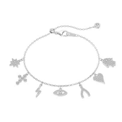 925 Sterling Silver Y Initial CZ Bracelet product image 6