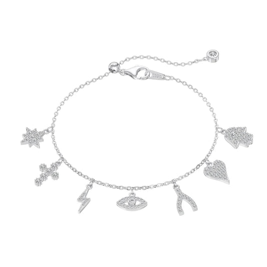 925 Sterling Silver Y Initial CZ Bracelet product image 6