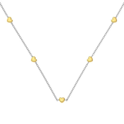 925 Sterling Silver Heart Lariat Necklace DY190947 by KAKODIY