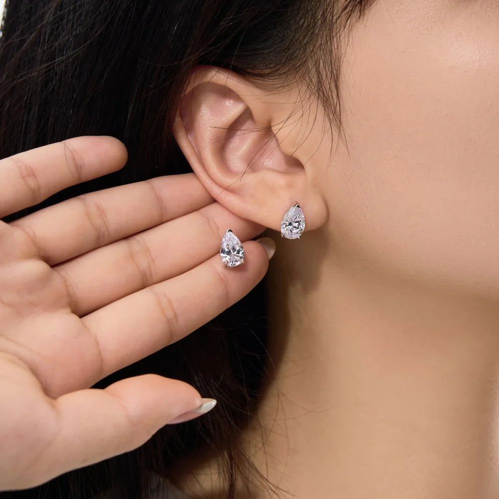 KAKODIY Advanced Jewelry 925 Sterling Silver Drip Drop Shape 5A Cubic Zirconia Stud Earrings Women's Daily - product image 2