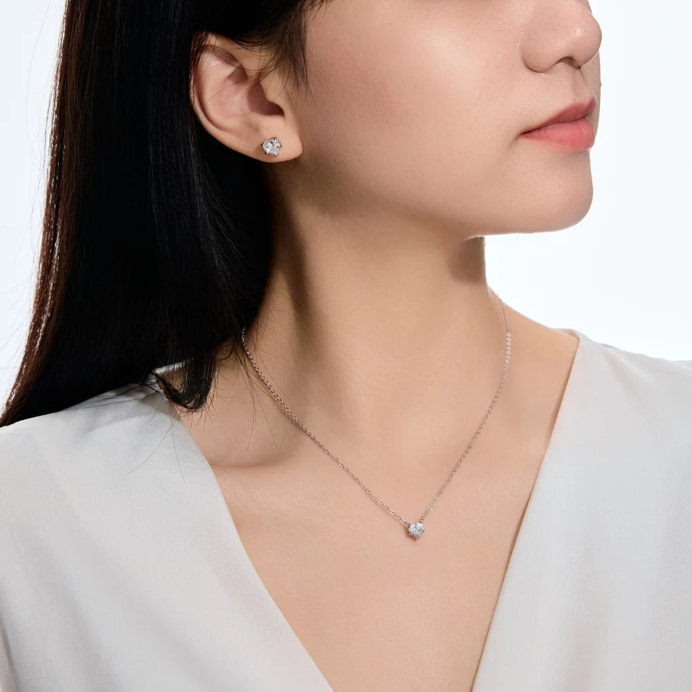 KAKODIY Small Charm Boutique Jewelry Hypoallergenic 925 Sterling Silver Multi Size Infinite Heart 5A Cubic Zirconia Stud Earrings - product image 3