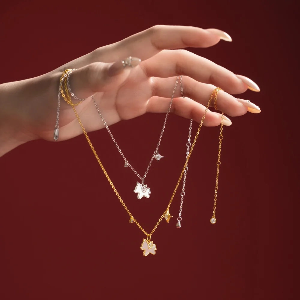925 Silver Star 5A CZ Pendant Necklace DY191869 product image 2
