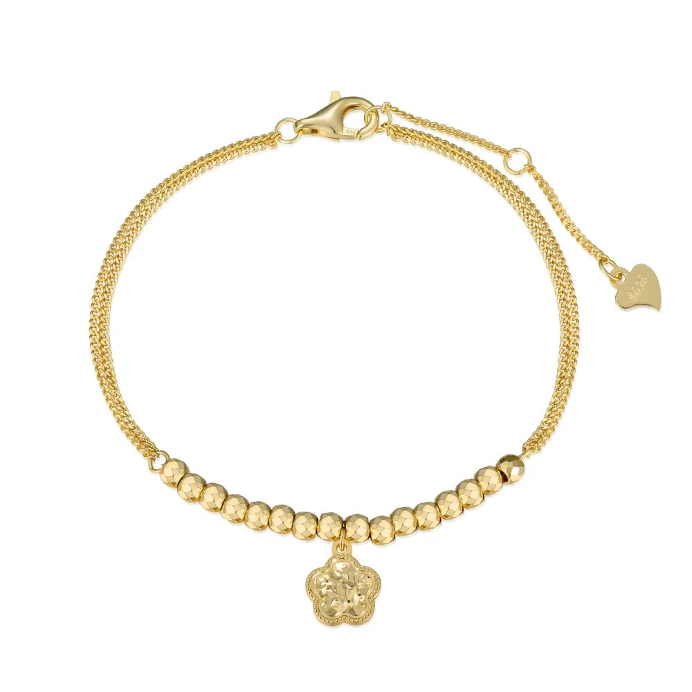 925 Sterling Silver Flower Statement Bangle product image 8