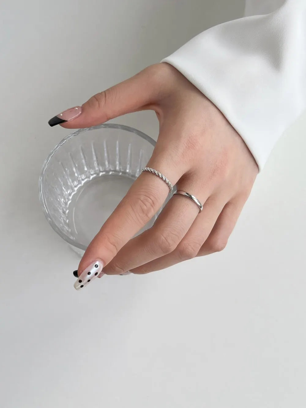 925 Sterling Silver Geometric Adjustable Ring product image 2