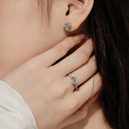 Reliable Jewelry Supplier New Design Christmas Festival Xmas Gifts Fine 5A Zirconia Heart Stud Earrings Customized Jewelry