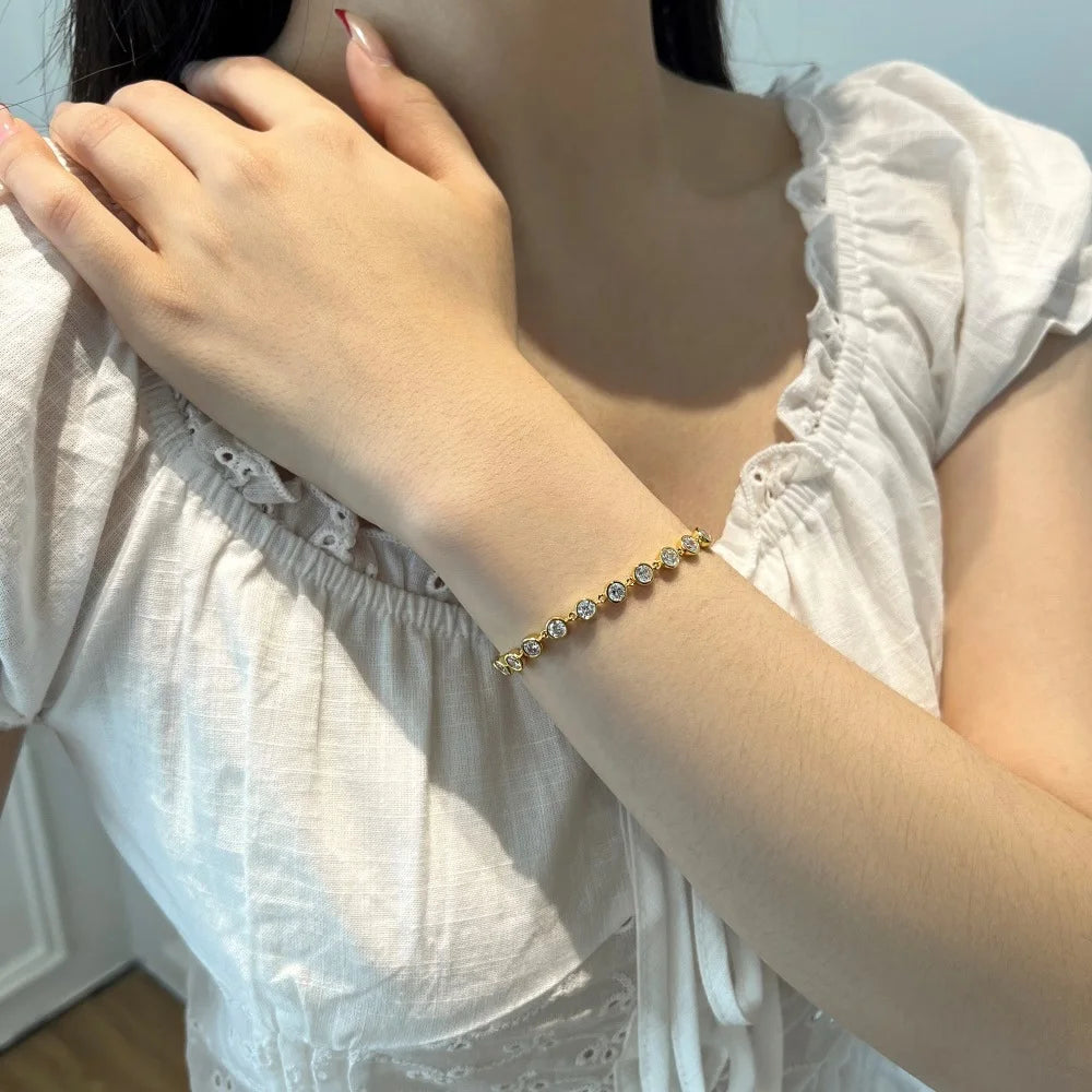925 Sterling Silver 5A CZ Tennis Bracelet product image 2