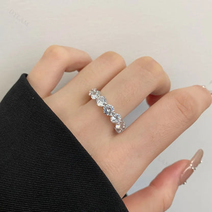 925 Silver 5A CZ Bridal Eternity Ring MM120016 product image 4