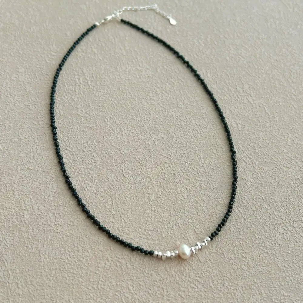 925 Sterling Silver Pearl Statement Chain Necklace product image 6