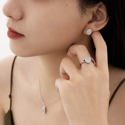 KAKODIY Fashion Unique Design Exquisite 925 Sterling Silver Plated Rhodium Bean Shape 5A Cubic Zirconia Stud Earrings Daily Dress - product image 2