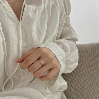 925 Sterling Silver Geometric Bridal Wedding Ring product image 3