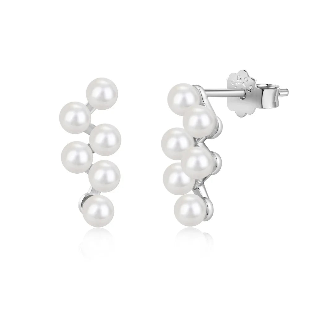 KAKODIY elegant small design 925 Sterling Silver boutique fashion freshwater pearl grape shape earrings can be customized women's boutique accessories