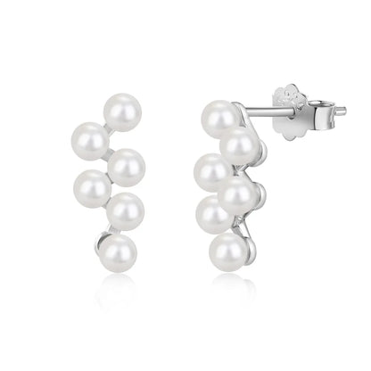 KAKODIY elegant small design 925 Sterling Silver boutique fashion freshwater pearl grape shape earrings can be customized women's boutique accessories