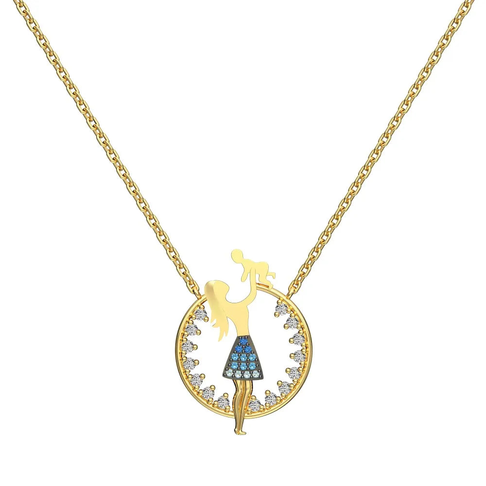 925 Sterling Silver CZ Pendant Necklace DY190825 product image 8