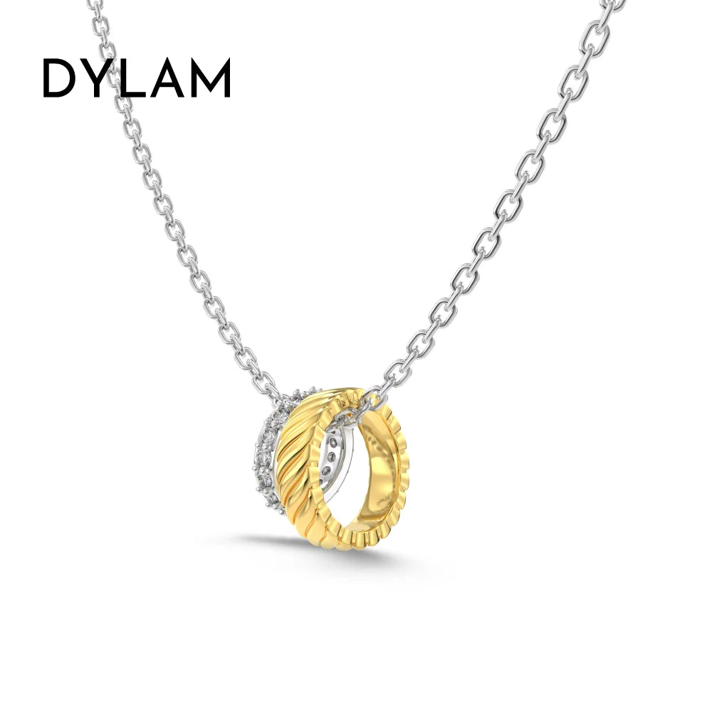 925 Silver CZ Minimalist Pendant Necklace DY190915 product image 7