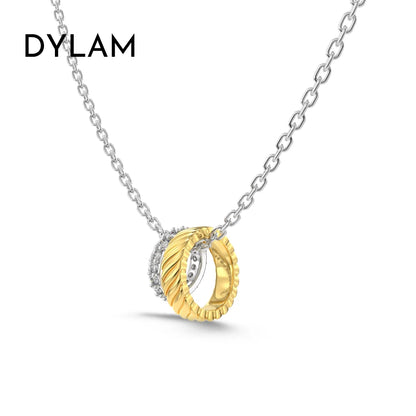 925 Silver CZ Minimalist Pendant Necklace DY190915 product image 7