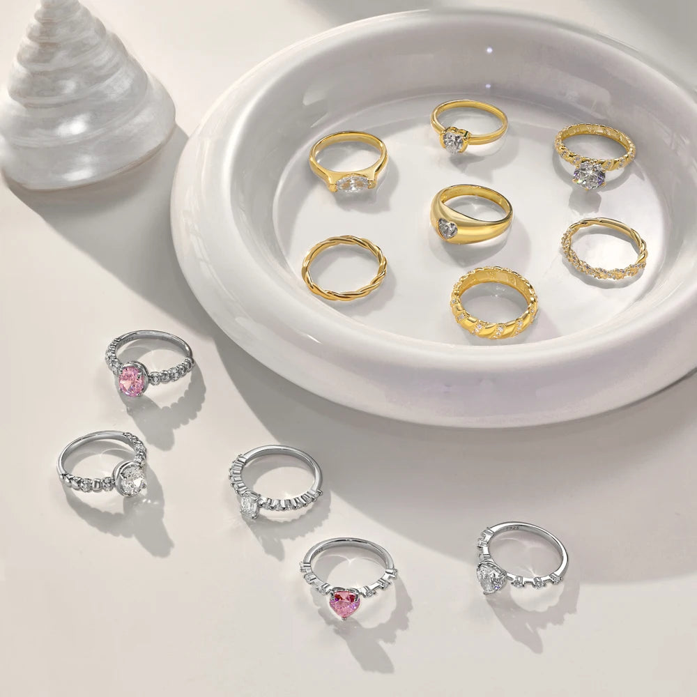 925 Sterling Silver CZ Bridal Eternity Ring product image 4