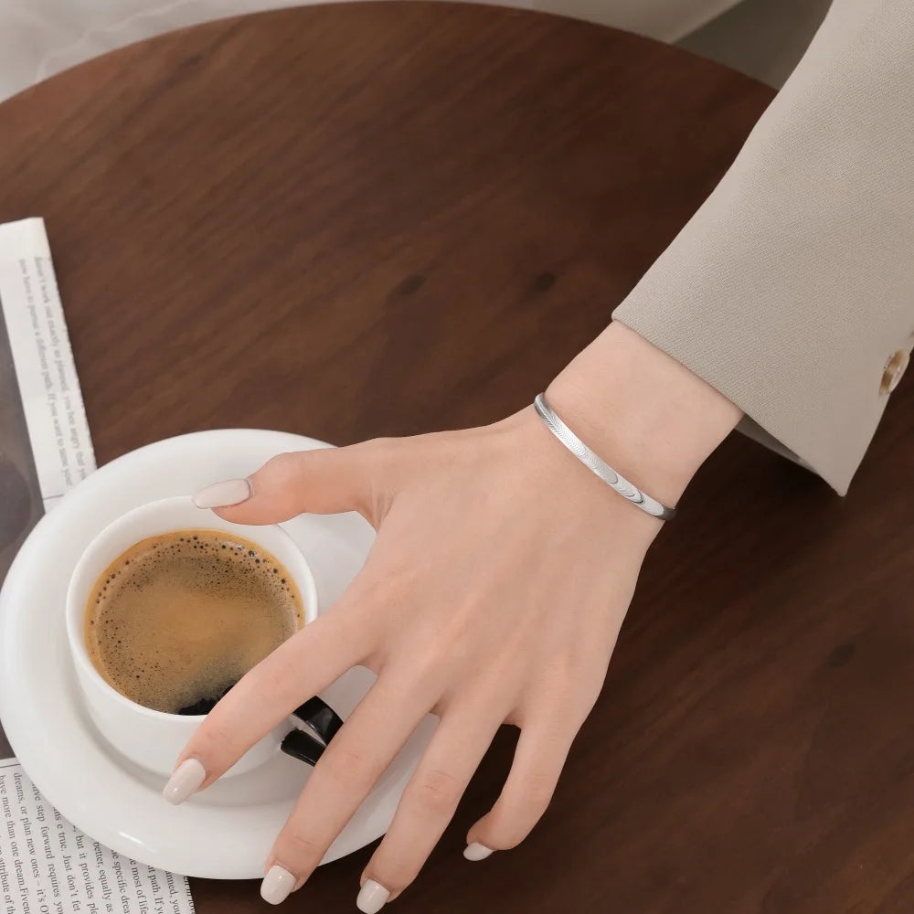 925 Sterling Silver Statement Bracelet DY170081 product image 2