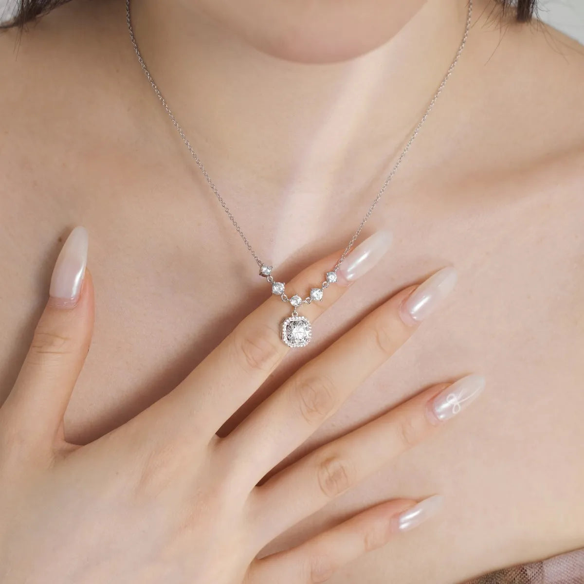 925 Silver 5A CZ Pendant Necklace DY190868 product image 2