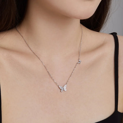925 Silver Butterfly CZ Pendant Necklace DY190469 product image 3
