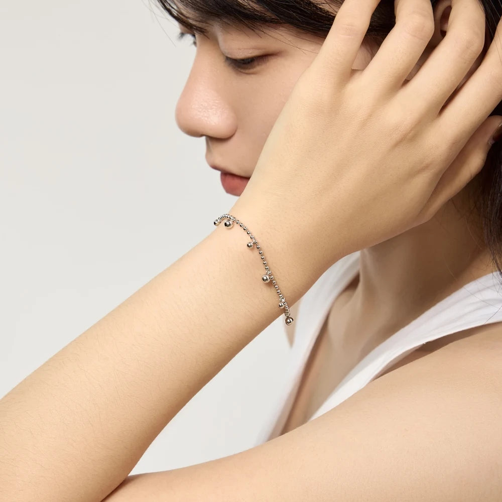 925 Sterling Silver Heart Chain Bracelet DY150615 product image 4