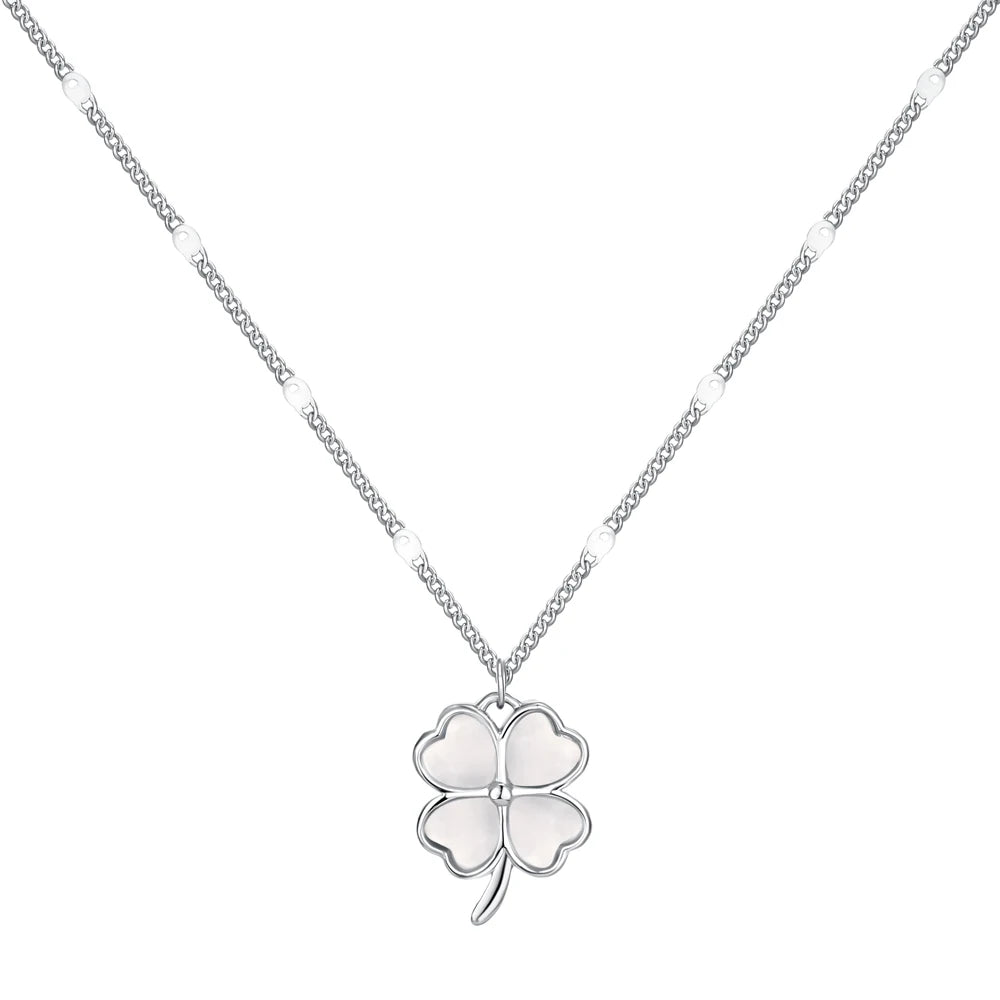 925 Sterling Silver Clover Personalized Necklace by KAKODIY
