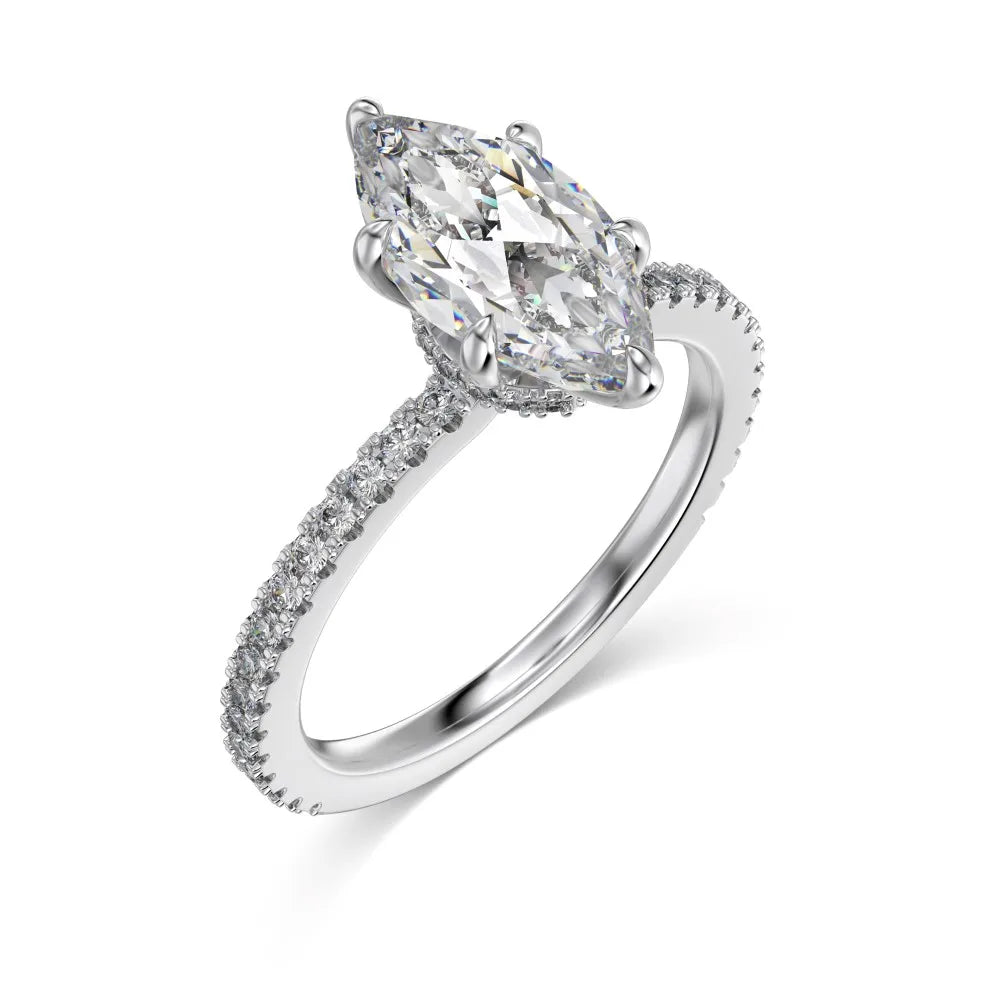 925 Sterling Silver 8A CZ Bridal Eternity Ring product image 7