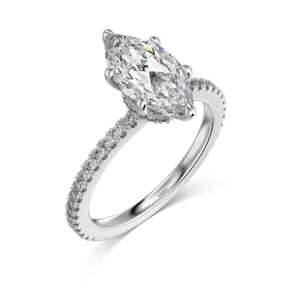 925 Sterling Silver 8A CZ Bridal Eternity Ring product image 7