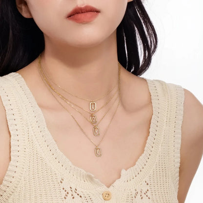 925 Sterling Silver L Initial 5A CZ Necklace product image 4