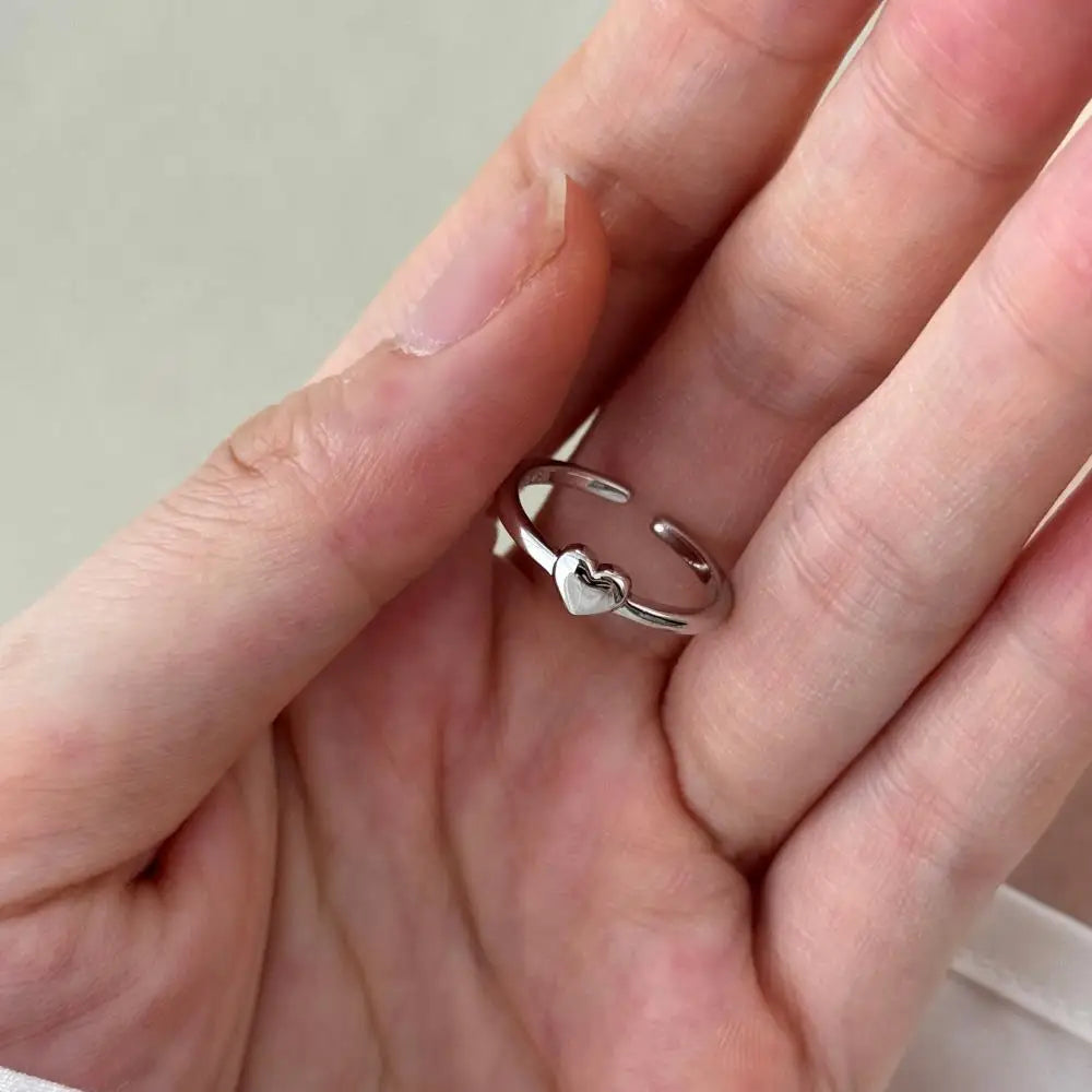 925 Sterling Silver Heart Bridal Wedding Ring product image 6
