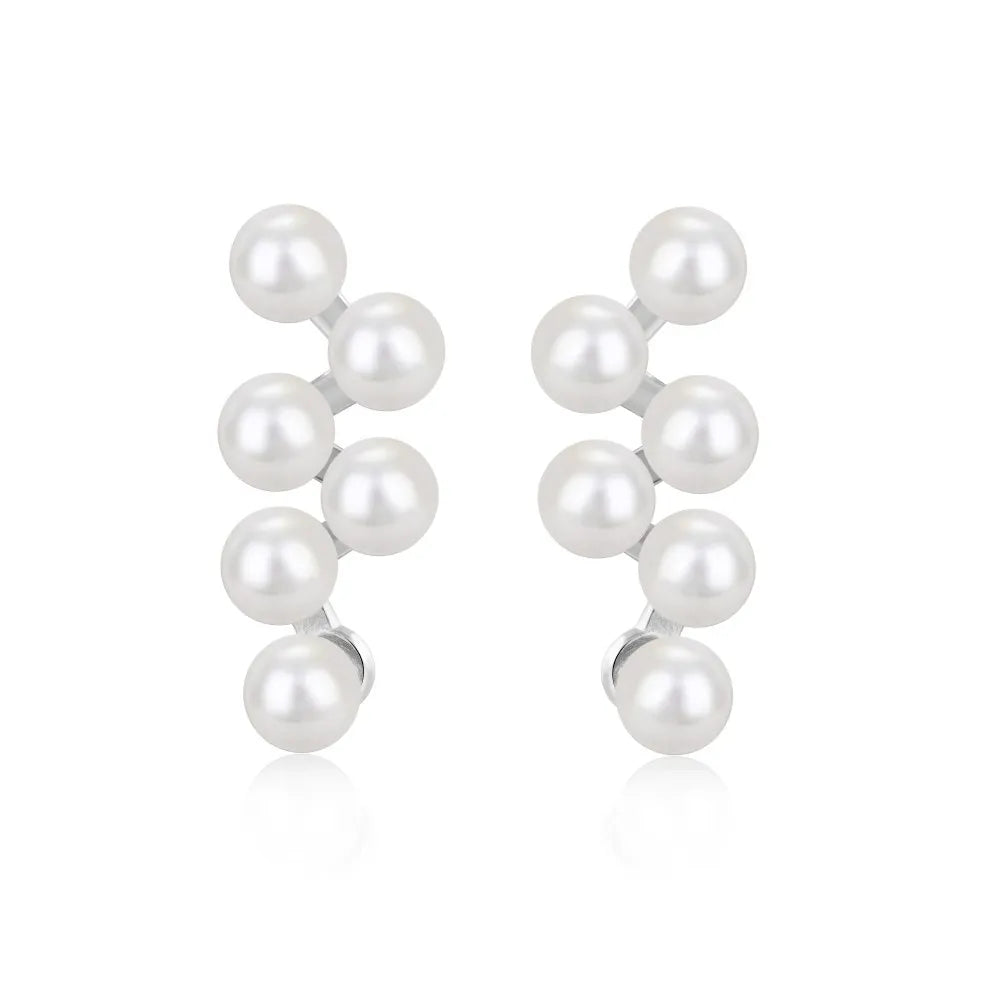 KAKODIY elegant small design 925 Sterling Silver boutique fashion freshwater pearl grape shape earrings can be customized women's boutique accessories - product image 1