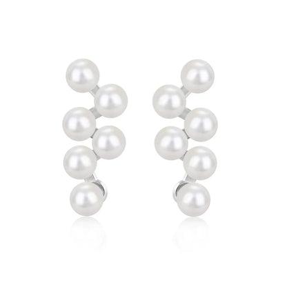 KAKODIY elegant small design 925 Sterling Silver boutique fashion freshwater pearl grape shape earrings can be customized women's boutique accessories - product image 1