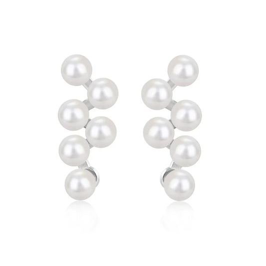 KAKODIY elegant small design 925 Sterling Silver boutique fashion freshwater pearl grape shape earrings can be customized women's boutique accessories - product image 1