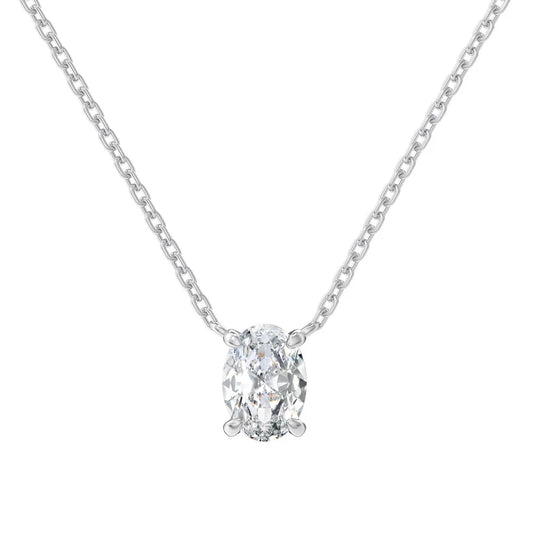 925 Silver CZ Statement Pendant Necklace DY191083 by KAKODIY