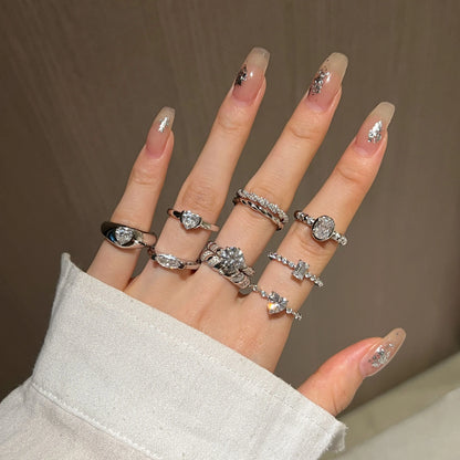 925 Silver Heart CZ Engagement Ring DY121106 product image 6
