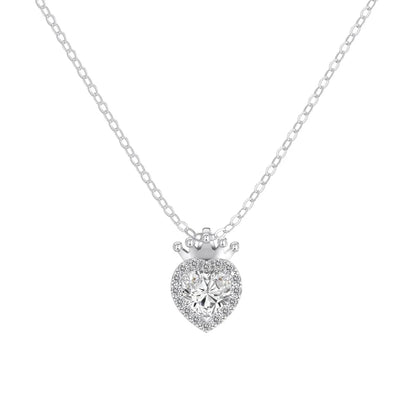925 Sterling Silver Heart 5A CZ Lariat Necklace by KAKODIY