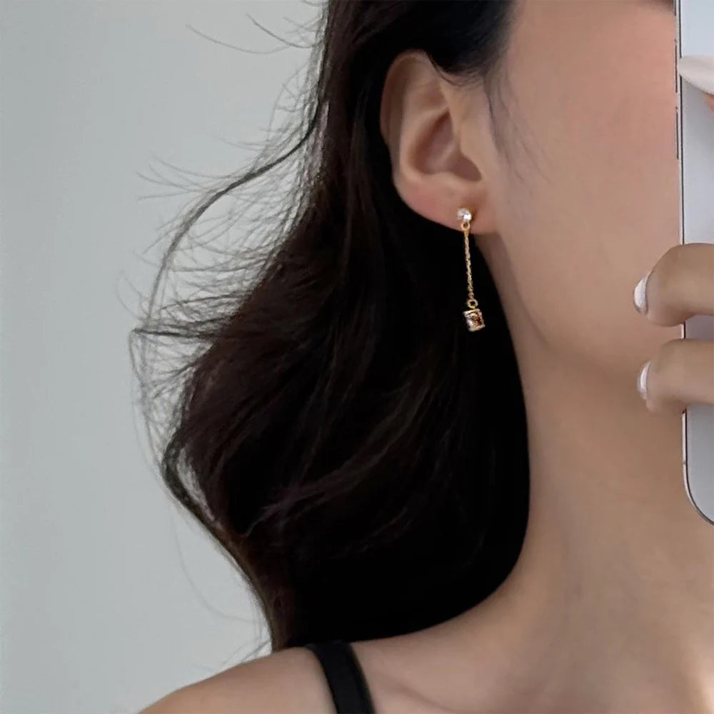 KAKODIY Charm Boutique Fashion Accessories 925 Sterling Silver Earrings Tassel 5A Cubic Zirconia Love Stud Earrings Lady Gift Daily - product image 5