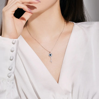 925 Silver Evil Eye CZ Pendant Necklace DY190658 product image 4
