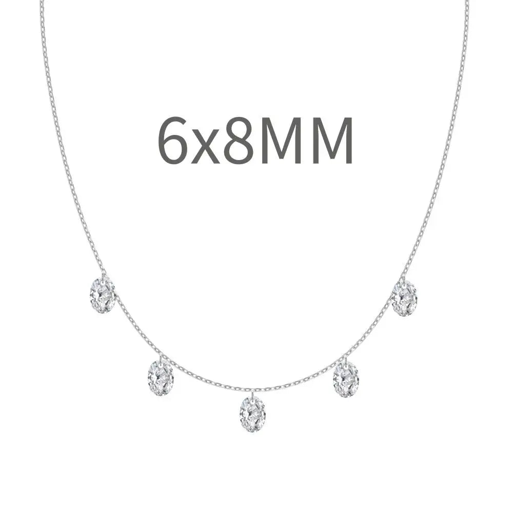 925 Sterling Silver CZ Bridal Lariat Necklace product image 11