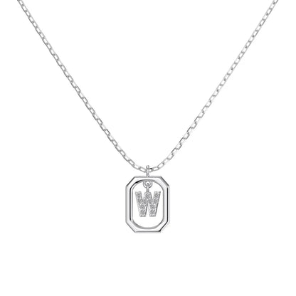925 Silver 5A CZ Initial Necklace DY191351 by KAKODIY