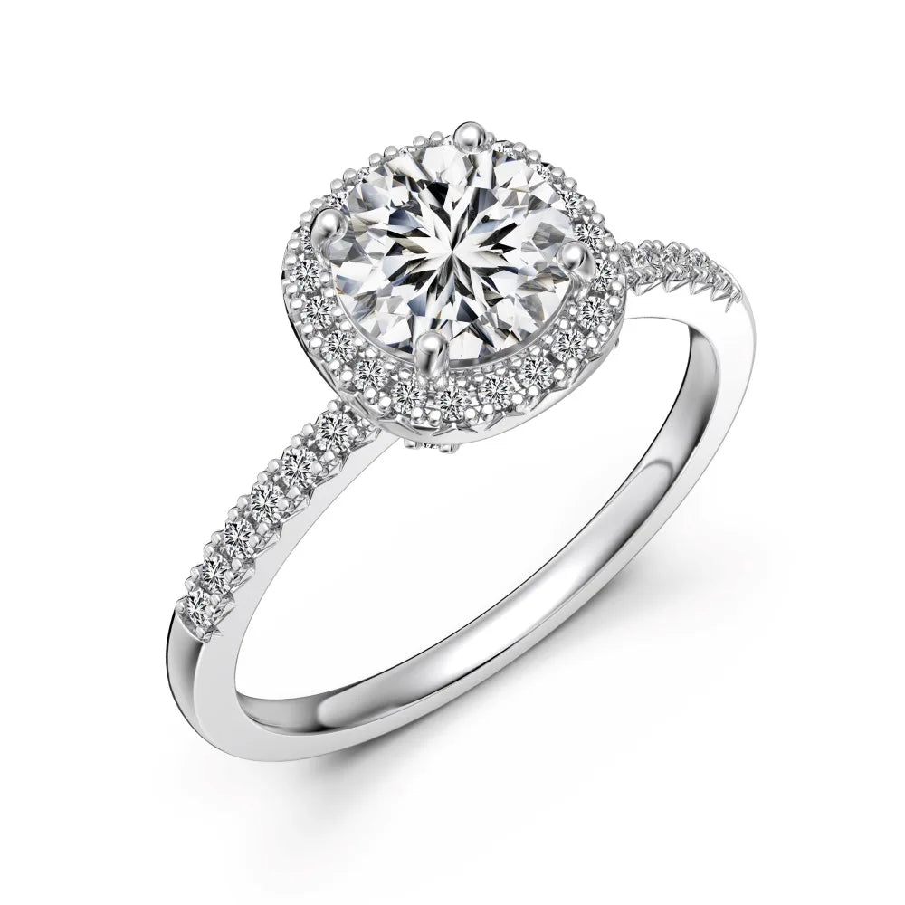 925 Silver 5A CZ Bridal Engagement Ring DY121464 product image 6