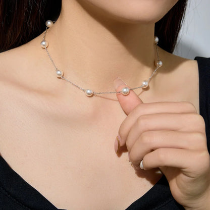 925 Sterling Silver Pearl Layered Necklace product image 6