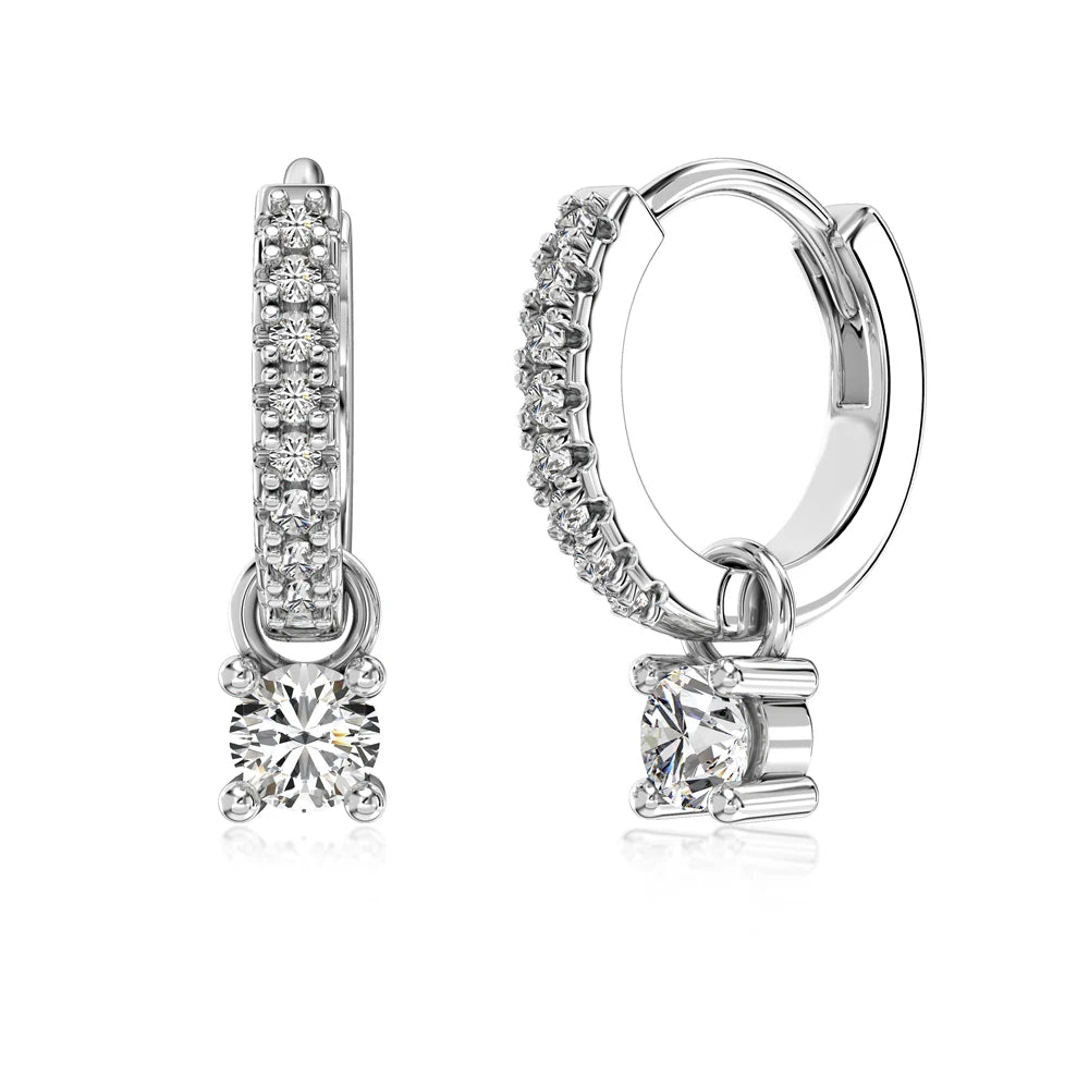Hot Sale Original Design Cz Zirconia Jewelry for Women S925 Silver Huggies Earring 18K Gold Plated Hoop Earrings for Women