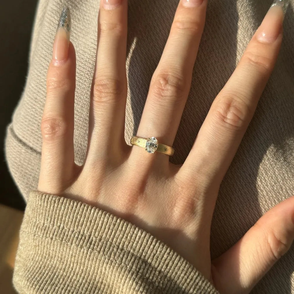 925 Sterling Silver Star CZ Engagement Ring product image 3