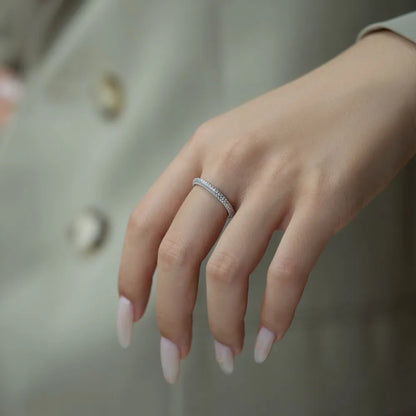 925 Sterling Silver 5A CZ Statement Eternity Ring product image 6