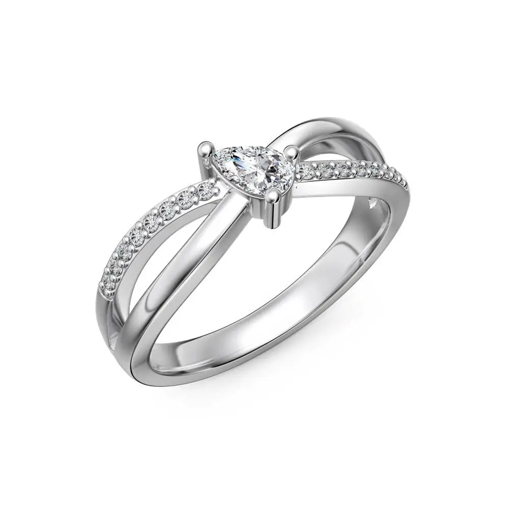 925 Silver CZ Bridal Engagement Ring DY121256 product image 2