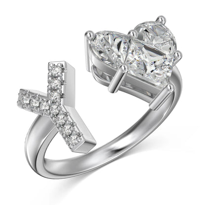 Initial Letter Y Ring for Women Stackable Alphabet Rings with Initial Adjustable Inlaid Initial Rings Bridesmaid Gift