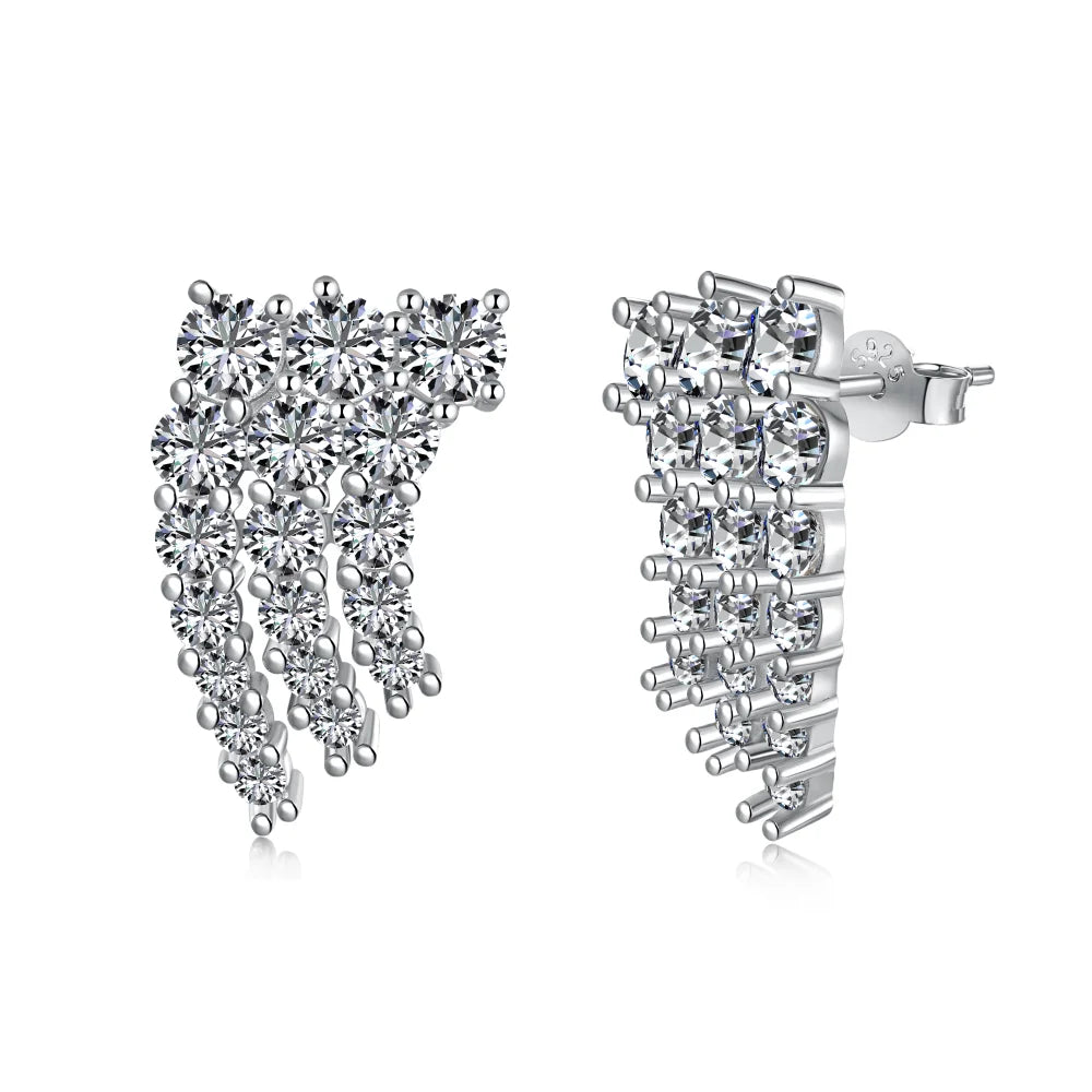 18K Gold Plated  Studs Earring Diamond Daily Wear Fine Jewelry Wholesale Manufacturer S925 Silver Stud Earrings Women