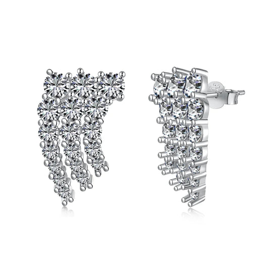 18K Gold Plated Diamond Studs Earring Diamond Daily Wear Fine Jewelry Wholesale Manufacturer S925 Silver Stud Earrings Women